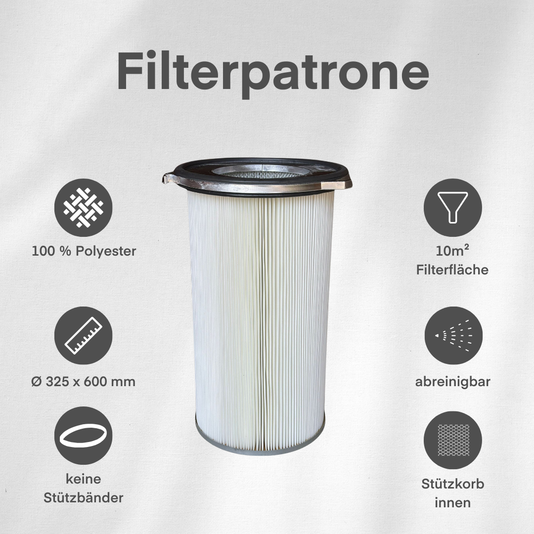 Filterpatrone – Typ "Polyester" Ø 325 x 600 mm | Filterfläche 10 m²